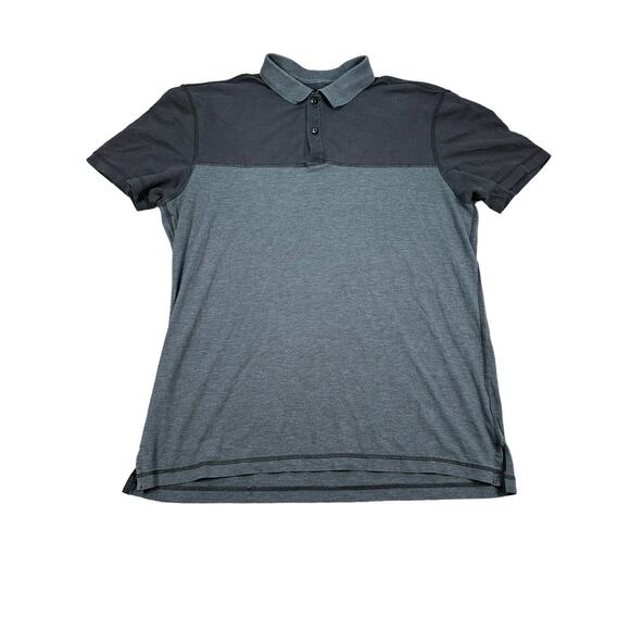 Lululemon Evolution Polo Size Medium Gray Business Colorblock Golf Short Sleeve - Picture 1 of 5